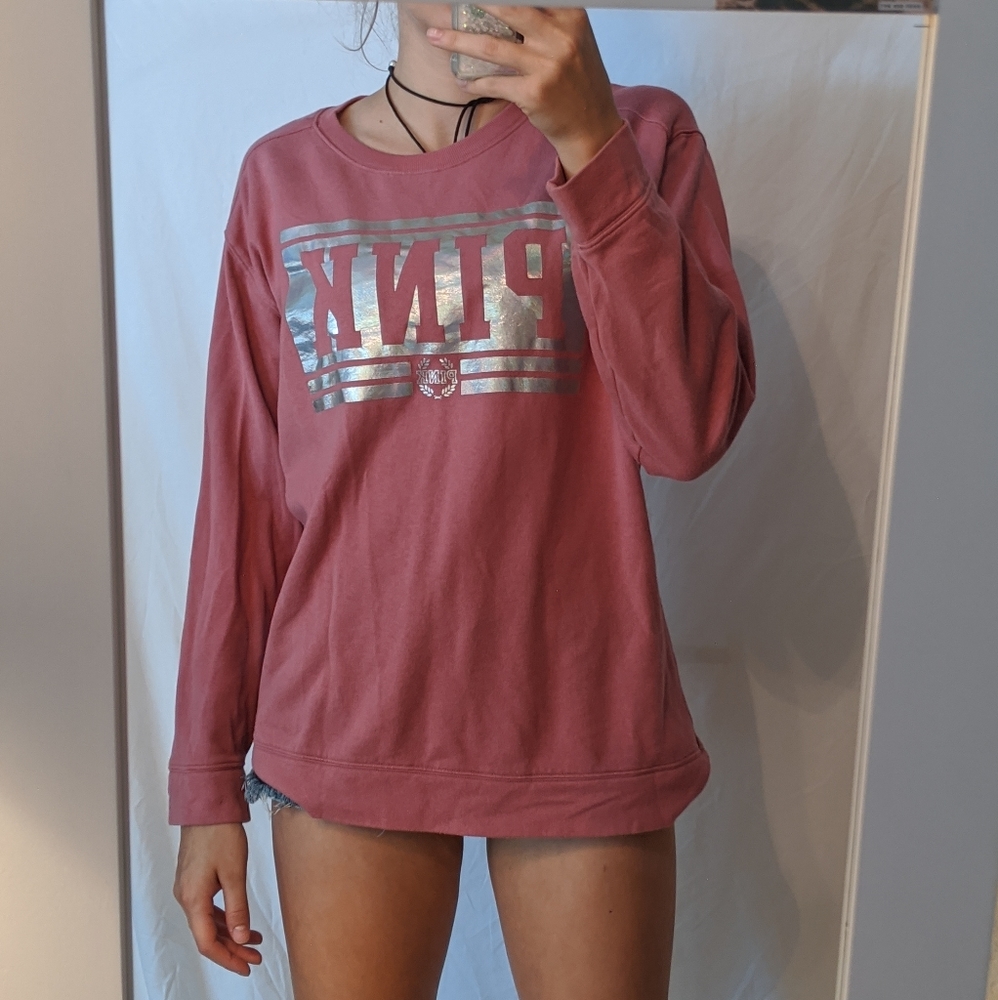 PINK sleep sweat shirt oversized